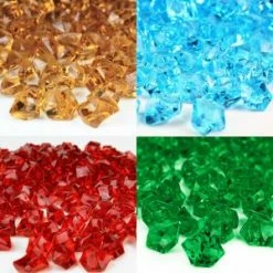 CYS Excel Crushed Acrylic Ice Plastic Rocks 0.8" - 1" Vase Fillers, 4 Lbs & 8 Lbs Pack Of 1