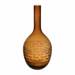 CYS Excel 14.5" Decorative Amber Glass Vase Pack Of 1