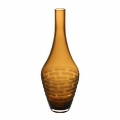 CYS Excel 15" Decorative Amber Glass Vase Pack Of 1