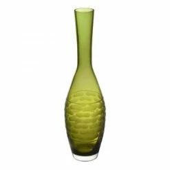 CYS Excel 15" Decorative Olive Green Glass Vase (Free Shipping) Pack Of 1