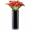 CYS Excel Black Glass Cylinder Vase (H:16" D:6") Pack Of 1