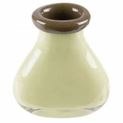 CYS Excel Creamy Brown Cute Bottle Vase. H-6.5" D-3.5" Decorative Vase (Free Shipping) Pack Of 1