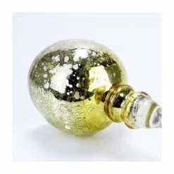 Set Of 3 Mercury Gold Crackle Glass, H-12" H-14" H-16" (Wholesale 3 SETS/Case) -Glass Vases Boutique de vente crackle mercury gold candle holder gch351s3gd 3