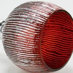 Set Of 3 Mercury Red Etched Glass, H-12" H-14" H-16" (Wholesale 3 SETS/Case) -Glass Vases Boutique de vente crackle mercury red candle holder gch352s3r 3