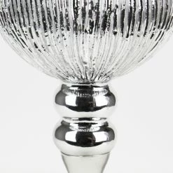 Set Of 3 Mercury Silver Etched Glass, H-12" H-14" H-16" (Wholesale 3 SETS/Case) -Glass Vases Boutique de vente crackle mercury silver candle holder gch351s3sl 2 1