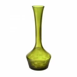CYS Excel 14.5" Decorative Olive Green Glass Vase Pack Of 1