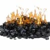 Vibrant Black Fire Pit Glass, 1/2" (Wholesale 40 LBS/Case)