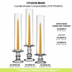 Glass Hurricane Candle Holder Shade Chimney Tube, H-14" D-2" (Wholesale 24 PCS/Case) -Glass Vases Boutique de vente gch02014 combo2