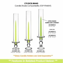 Glass Hurricane Candle Holder Shade Chimney Tube, H-14" D-2" (Wholesale 24 PCS/Case) -Glass Vases Boutique de vente gch02014 gch201