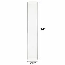 Glass Hurricane Candle Holder Shade Chimney Tube, H-14" D-2.5" (Wholesale 24 PCS/Case) -Glass Vases Boutique de vente gch02514 dim 2000 2