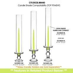 Glass Hurricane Candle Holder Shade Chimney Tube, H-18" D-2.5" (Wholesale 24 PCS/Case) 10 Glass Hurricane Candle Holder Shade Chimney Tube, H-18" D-2.5" (Wholesale 24 PCS/Case) -Glass Vases Boutique de vente gch02518 gch201