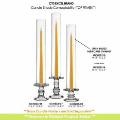 Glass Hurricane Candle Holder Shade Chimney Tube, H-18" D-2.5" (Wholesale 24 PCS/Case) 11 Glass Hurricane Candle Holder Shade Chimney Tube, H-18" D-2.5" (Wholesale 24 PCS/Case) -Glass Vases Boutique de vente gch02518 gch203