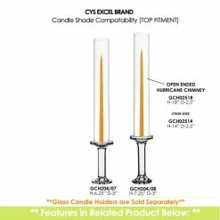 Glass Hurricane Candle Holder Shade Chimney Tube, H-18" D-2.5" (Wholesale 24 PCS/Case) 12 Glass Hurricane Candle Holder Shade Chimney Tube, H-18" D-2.5" (Wholesale 24 PCS/Case) -Glass Vases Boutique de vente gch02518 gch204 1