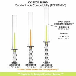 Glass Hurricane Candle Holder Shade Chimney Tube, H-18" D-2.5" (Wholesale 24 PCS/Case) 13 Glass Hurricane Candle Holder Shade Chimney Tube, H-18" D-2.5" (Wholesale 24 PCS/Case) -Glass Vases Boutique de vente gch02518 gch205