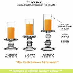 Glass Hurricane Candle Holder Shade Chimney Tube, H-6" D-3" (Wholesale 24 PCS/Case) -Glass Vases Boutique de vente gch03006 gch203