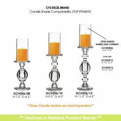 Glass Hurricane Candle Holder Shade Chimney Tube, H-6" D-3" (Wholesale 24 PCS/Case) -Glass Vases Boutique de vente gch03006 gch206