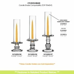 Glass Hurricane Candle Holder Shade Chimney Tube, H-10" D-3" (Wholesale 24 PCS/Case) -Glass Vases Boutique de vente gch03010 gch203