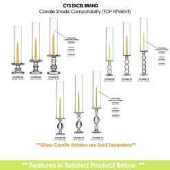 Glass Hurricane Candle Holder Shade Chimney Tube, H-16" D-3" (Wholesale 18 PCS/Case) -Glass Vases Boutique de vente gch03016 gch203 205 206