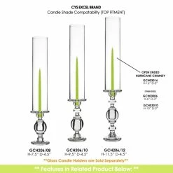 Glass Hurricane Candle Holder Shade Chimney Tube, H-16" D-3" (Wholesale 18 PCS/Case) -Glass Vases Boutique de vente gch03016 gch206