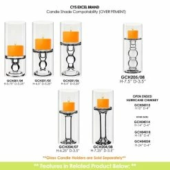 Glass Hurricane Candle Holder Shade Chimney Tube, H-10" D-4" (Wholesale 24 PCS/Case) -Glass Vases Boutique de vente gch04010 201 204 205 1