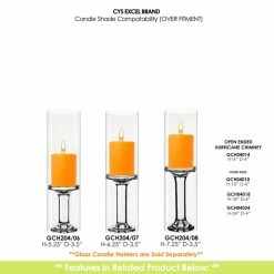 Glass Hurricane Candle Holder Shade Chimney Tube, H-14" - 24" D-4" (Wholesale 12 PCS/Case) -Glass Vases Boutique de vente gch04014 204