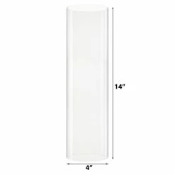 Glass Hurricane Candle Holder Shade Chimney Tube, H-14" - 24" D-4" (Wholesale 12 PCS/Case) -Glass Vases Boutique de vente gch04014 dim 1000 1