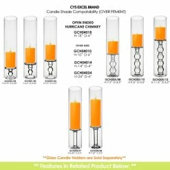 Glass Hurricane Candle Holder Shade Chimney Tube, H-18" D-4" (Wholesale 12 PCS/Case) -Glass Vases Boutique de vente gch04018 201 204 205 1