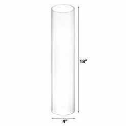 Glass Hurricane Candle Holder Shade Chimney Tube, H-14" - 24" D-4" (Wholesale 12 PCS/Case) -Glass Vases Boutique de vente gch04018 dim 1000 2