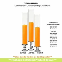 Glass Hurricane Candle Holder Shade Chimney Tube, H-24" D-4" (Wholesale 12 PCS/Case) -Glass Vases Boutique de vente gch04024 203