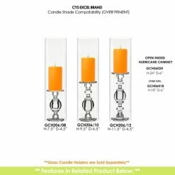 Glass Hurricane Candle Holder Shade Chimney Tube, H-24" D-6" (Wholesale 4 PCS/Case) -Glass Vases Boutique de vente gch06024 206