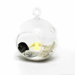 Glass Hanging Orb Plant Terrarium Tealight Candle Holder, H-4.5" D-4" (Wholesale 48 PCS/Case) -Glass Vases Boutique de vente gch101 04 c