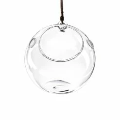 Glass Hanging Orb Plant Terrarium Tealight Candle Holder, H-5.5" D-5" (Wholesale 24 PCS/Case) -Glass Vases Boutique de vente gch101 05 02