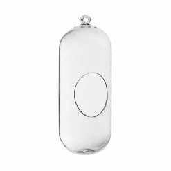 Glass Hanging Capsule Plant Terrarium Tealight Candle Holder, H-12" W-4.25" (Wholesale 12 PCS/Case) -Glass Vases Boutique de vente gch116 12 main 01