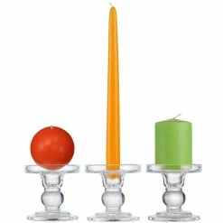 Bubble Glass Dual Use Pillar Taper Candle Holder, H-3.75" W-3.25" (Wholesale 24 PCS/Case) 14 Bubble Glass Dual Use Pillar Taper Candle Holder, H-3.75" W-3.25" (Wholesale 24 PCS/Case) -Glass Vases Boutique de vente gch201 04 800x800 1