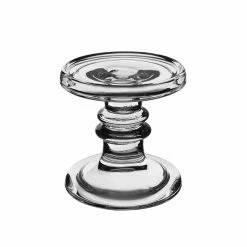 Classic Glass Dual Use Pillar Taper Candle Holder, H-4.5" W-4.5" (Wholesale 12 PCS/Case) -Glass Vases Boutique de vente gch203 05 details 01