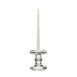 Classic Glass Dual Use Pillar Taper Candle Holder, H-4.5" W-4.5" (Wholesale 12 PCS/Case) -Glass Vases Boutique de vente gch203 05 details 06