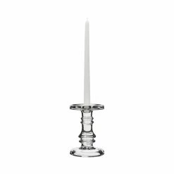 Classic Glass Dual Use Pillar Taper Candle Holder, H-6.25" W-4.5" (Wholesale 12 PCS/Case) -Glass Vases Boutique de vente gch203 07 details 06