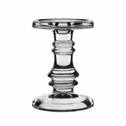 Classic Glass Dual Use Pillar Taper Candle Holder, H-6.25" W-4.5" (Wholesale 12 PCS/Case) -Glass Vases Boutique de vente gch203 07 main 01 1