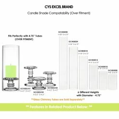 Classic Glass Dual Use Pillar Taper Candle Holder, H-6.25" W-4.5" (Wholesale 12 PCS/Case) -Glass Vases Boutique de vente gch203 to over 2