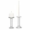 Modern Glass Dual Use Pillar Taper Candle Holder, H-7.25" W-3" (Wholesale 12 PCS/Case)