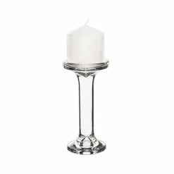 Modern Glass Dual Use Pillar Taper Candle Holder, H-7.25" W-3" (Wholesale 12 PCS/Case) -Glass Vases Boutique de vente gch204 08 details 06 1