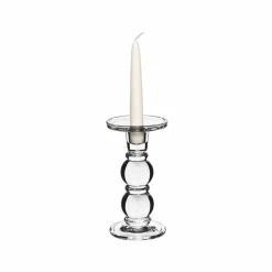 Bubble Glass Dual Use Pillar Taper Candle Holder, H-7.25" W-3.5" (Wholesale 12 PCS/Case) -Glass Vases Boutique de vente gch205 08 details 08 1