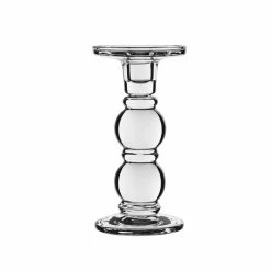 Bubble Glass Dual Use Pillar Taper Candle Holder, H-7.25" W-3.5" (Wholesale 12 PCS/Case) -Glass Vases Boutique de vente gch205 08 main 01 1