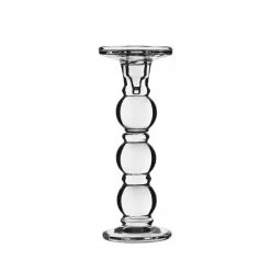 Bubble Glass Dual Use Pillar Taper Candle Holder, H-9.25" W-3.5" (Wholesale 8 PCS/Case) -Glass Vases Boutique de vente gch205 10 main 01 1
