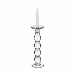 Bubble Glass Dual Use Pillar Taper Candle Holder, H-11.25" W-3.5" (Wholesale 8 PCS/Case) -Glass Vases Boutique de vente gch205 12 details 08 1