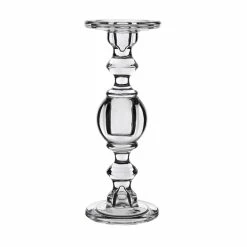 Baluster Glass Dual Use Pillar Taper Candle Holder, H-11.5" W-4.5" (Wholesale 6 PCS/Case) -Glass Vases Boutique de vente gch206 12 main 01 1
