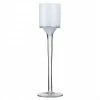 White Glass Long Stem Candle Holder, H-9" D-2" (Wholesale 72 PCS/Case)