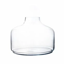 Glass Terrarium Vase With Wood Ball Stopper, H-12" D-10.5" (Wholesale 4 PCS/Case) -Glass Vases Boutique de vente gcu206 2.1000