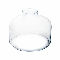 Glass Terrarium Vase With Wood Ball Stopper, H-12" D-10.5" (Wholesale 4 PCS/Case) -Glass Vases Boutique de vente gcu206 3.1000