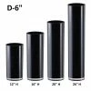 CYS Excel Black Glass Cylinder Vases D-6" With Multiple Heights, Centerpieces Floor Wedding Decorative Table Tall Pack Of 1